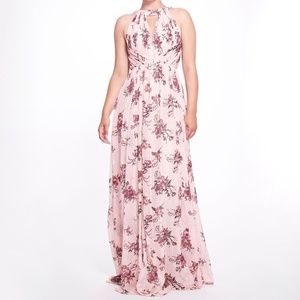Marchesa Notte. Carrara bridesmaid gown in floral blush.